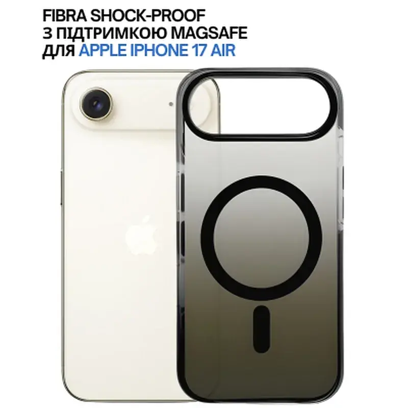 Чохол до мобільного телефона BeCover FIBRA Shock-Proof MagSafe Apple iPhone 17 Air Black (715450) - фото 6