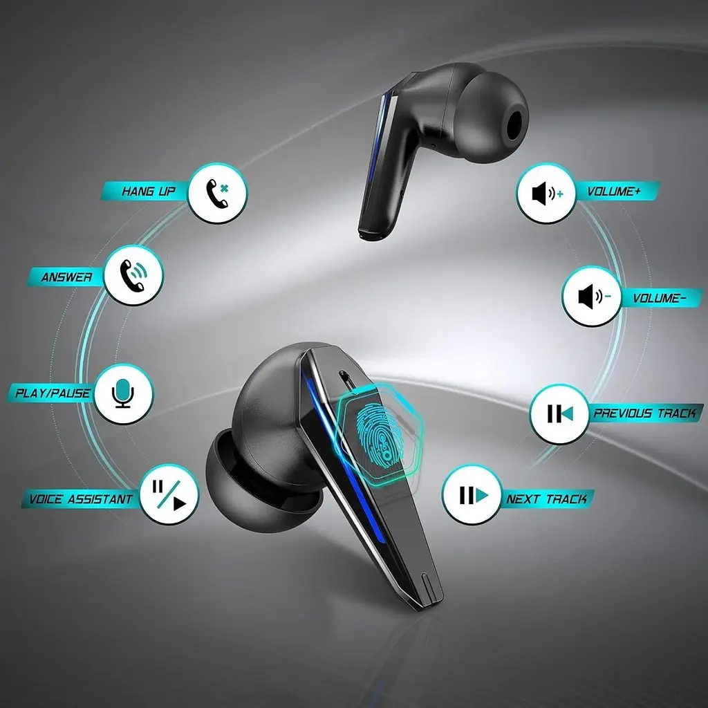 Ігрові бездротові навушники BX16 Gaming TWS чорний - фото 7