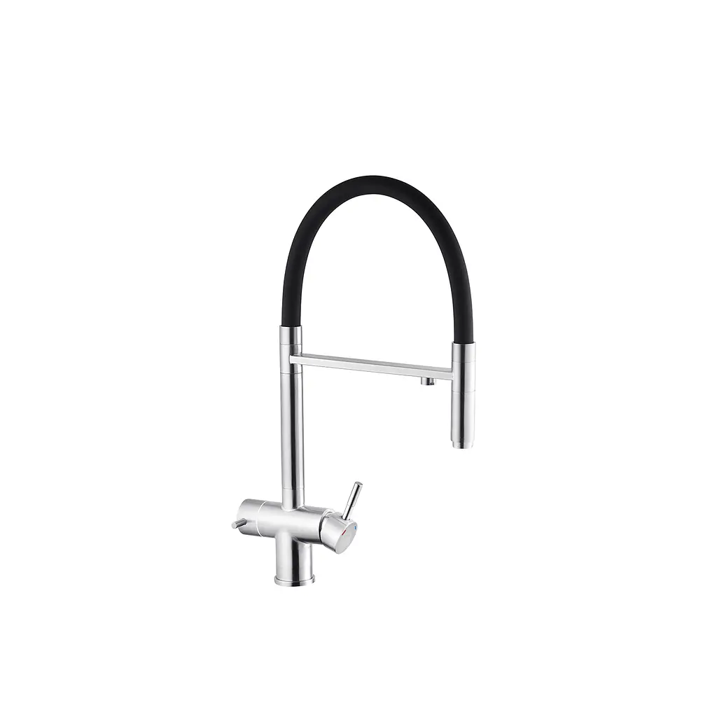 Смеситель для кухни с подключением к фильтру Kroner KRP Edelstahl Klassisch - ESG03815BLK CV027933 Нержавеющая сталь - фото 3