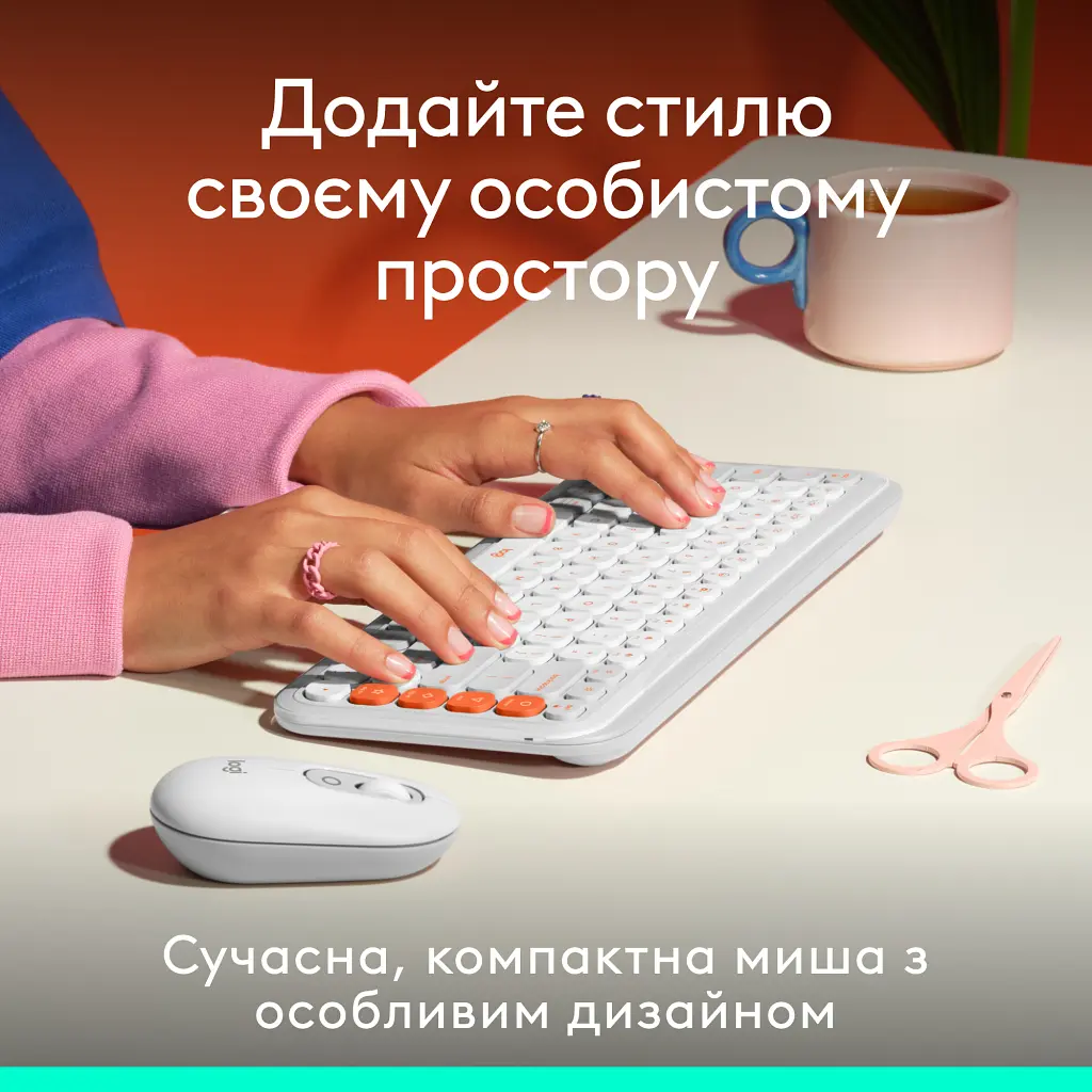 Мишка Logitech POP Mouse With Emoji Bluetooth Off-White (910-007411) - фото 2