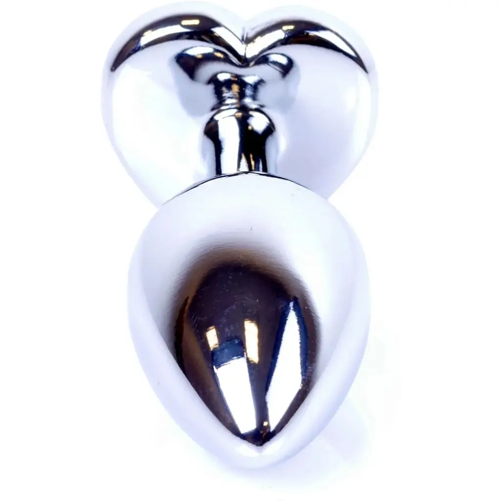 Анальна пробка Boss Of Toys Boss Series - Jewellery Silver Heart Plug Red S, BS6400046, Срібний / Червоний - фото 4