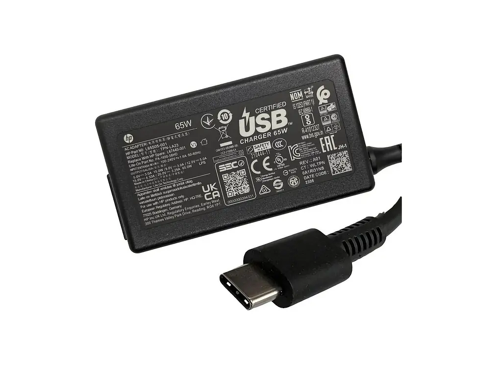 Блок живлення (зарядка) для ноутбука HP 65W (5V-3A; 9V-3А; 12V-5A; 15V-4.33А; 20V-3.25А; USB Type-C) TPN-CA21 - фото 4