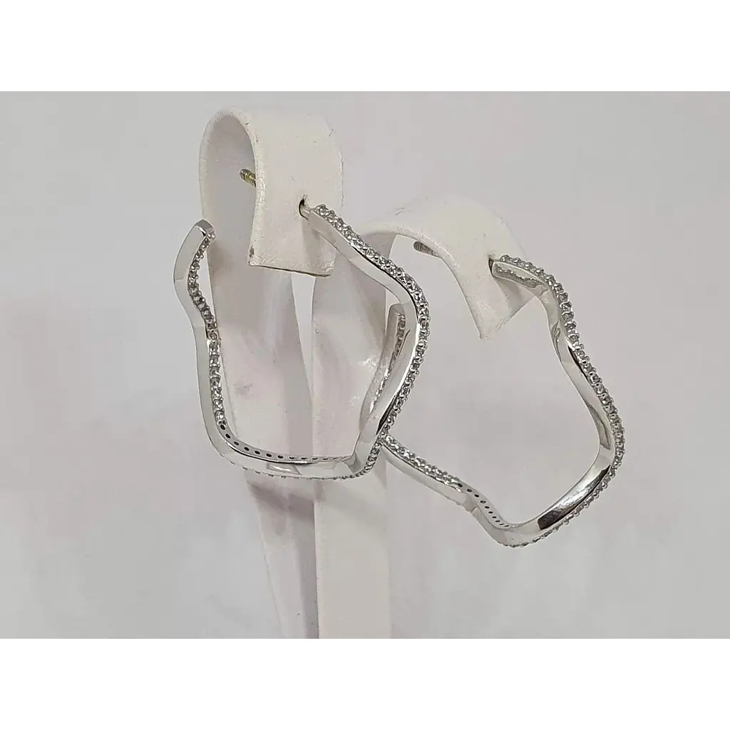 Срібні сережки Dear з фіанітами. 3530.1С - фото 3