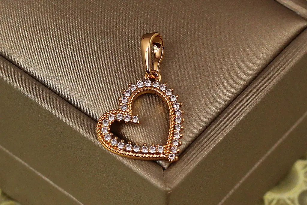 Кулон Xuping Jewelry обідок серце 1,8 см золотистий