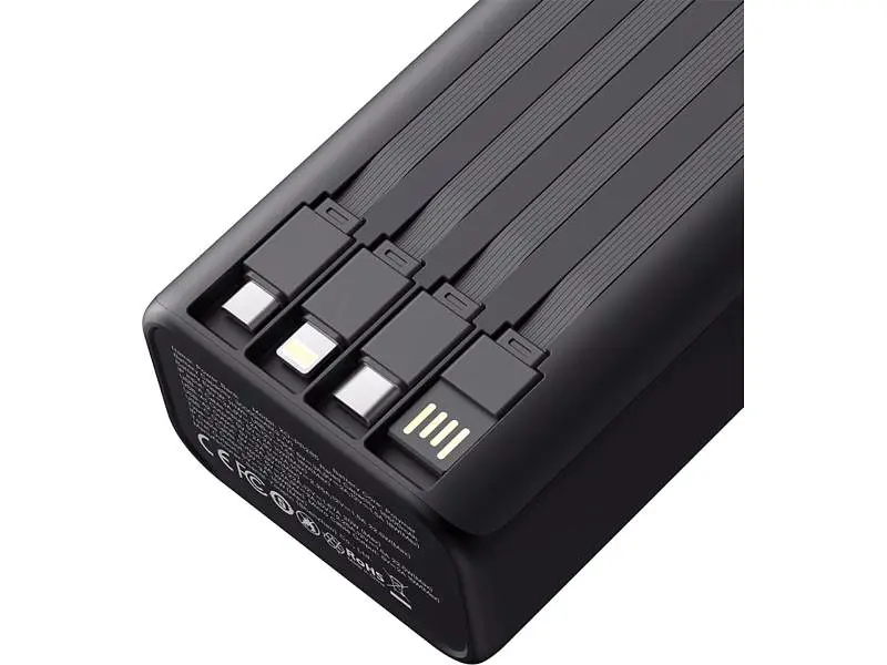 Зовнішній акумулятор (Power Bank) XO 30000mAh Black (PR285) - фото 3