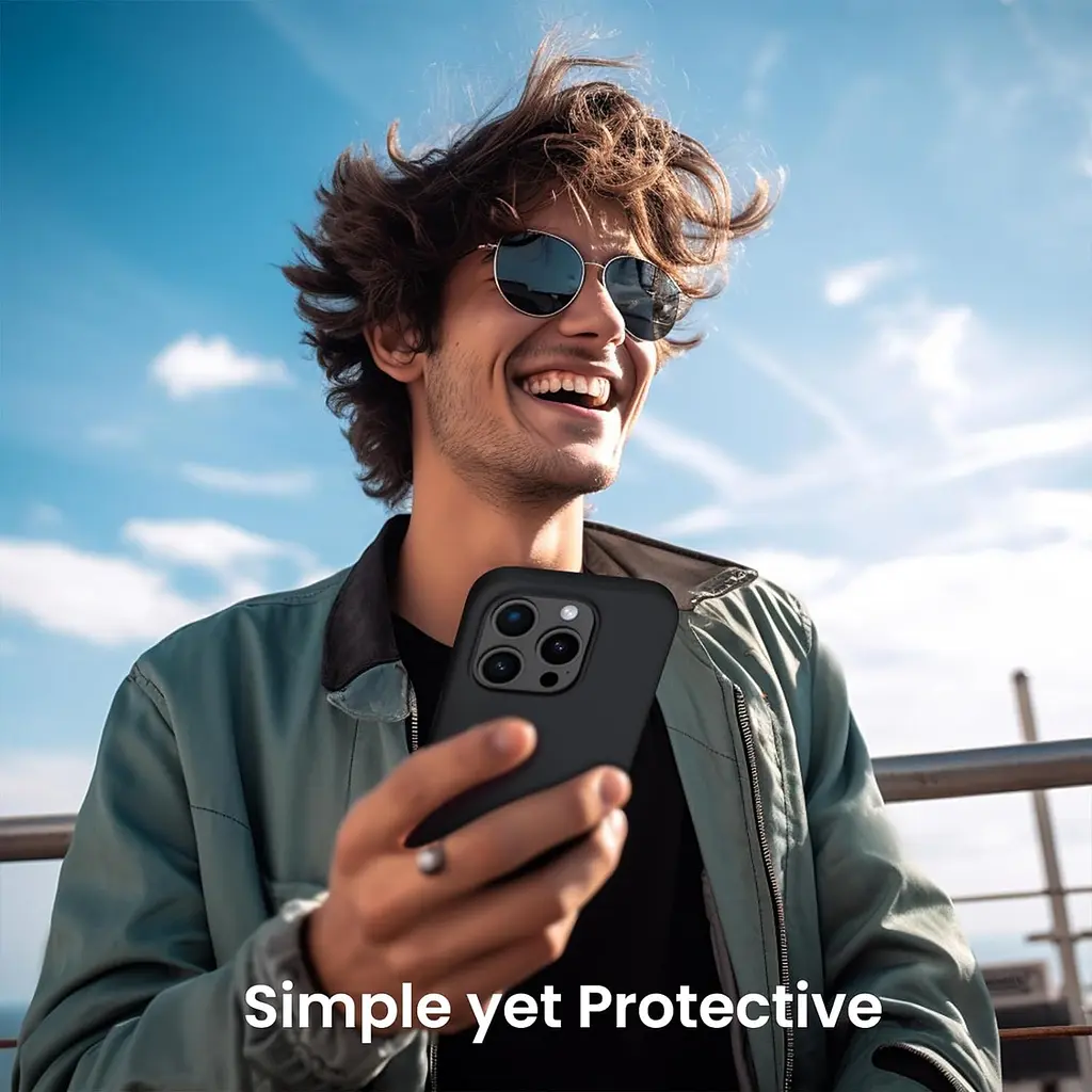 Чохол ORNARTO, сумісний з iPhone 15 Pro 6,1 дюйма, 3-шаровий рідкий силікон з повним покриттям - фото 6