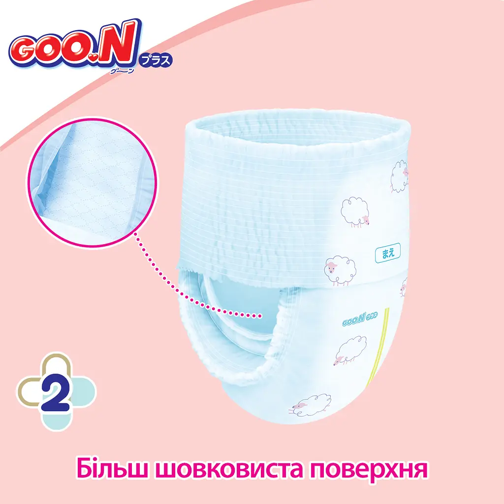 Трусики-підгузки Goo.N Plus М (6-12 кг) 58 шт. для дітей унісекс (878586) - фото 4