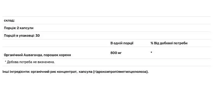 Харчова добавка Dr. Mercola Ашваганда 800 мг 60 капсул - фото 3