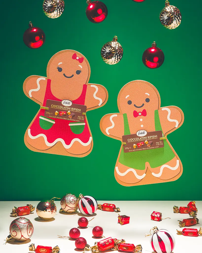 Новорічний набір цукерок Feletti Carton Box Gingerbread 200 г - фото 3