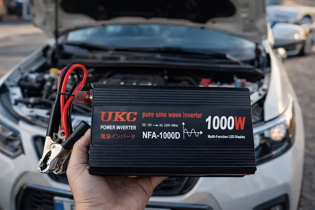 Перетворювач напруги 12 V-220 V UKC 1000 Вт з чистою синусоїдою / автомобільний інвертор 12 в 220 В з цифровим дисплеєм та USB виходом - фото 4
