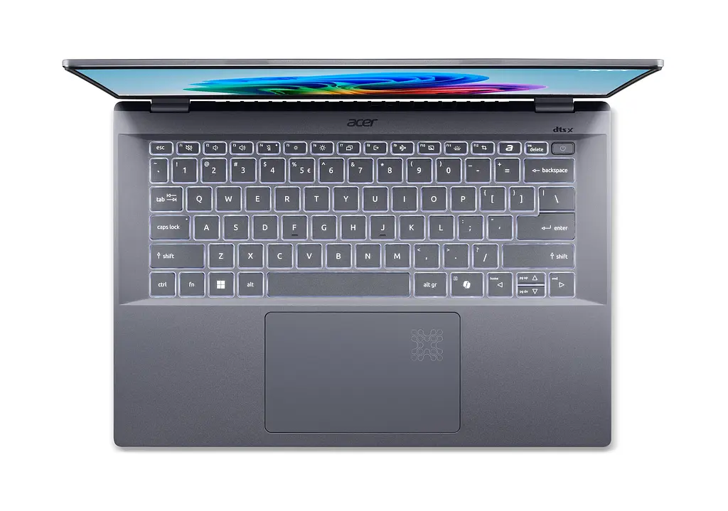Ноутбук Acer Swift 14 AI SF14-11 14.5' WQXGA IPS, Quallcomm X1P-64-100, 16GB, F1TB, UMA, Win11, сірий (NX.KZXEU.001) - фото 10