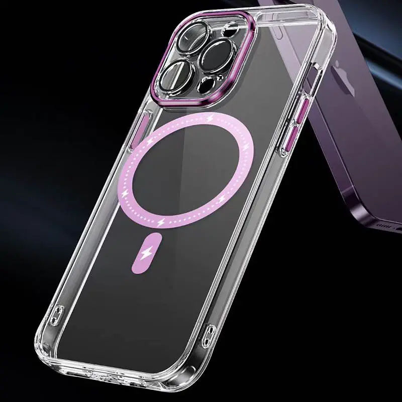 Чохол TPU+PC Colorful with MagSafe для Apple iPhone 13 Pro (6.1) Pink - фото 7