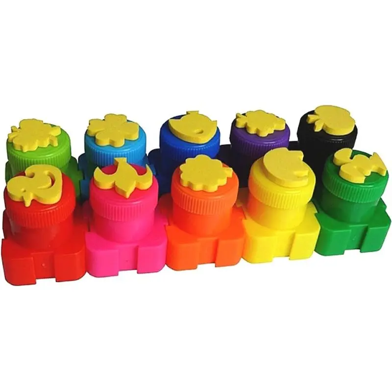 Фарби пальчикові Colorino Finger Paints з пазлами і штампами 10 кольорів (18395PTR/1) - фото 3