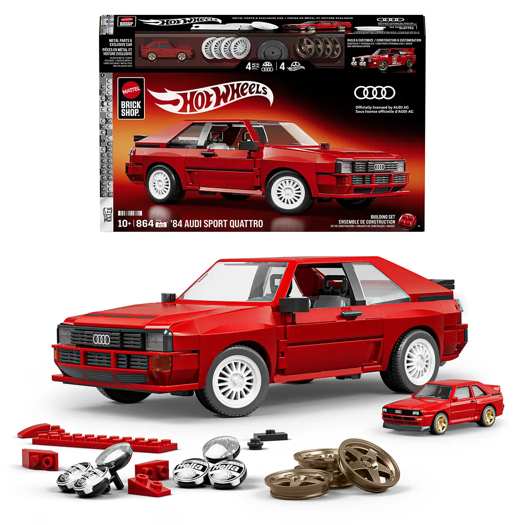 Колекційна машинка-конструктор Mattel Brick Shop Elite Audi ‘84 Sport Quattro (JLK39) - фото 8