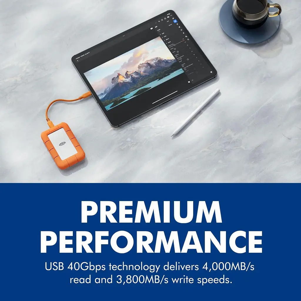 Накопитель SSD LACIE SSD накопичувач Rugged SSD4 1 TB Orange (STND1000400) - фото 8