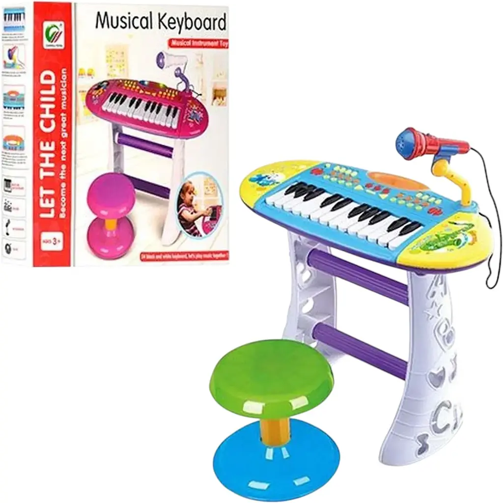 Синтезатор дитячий зі стільчиком Limo Toy ЦБ-00136683 1 шт. в асортименті - фото 2