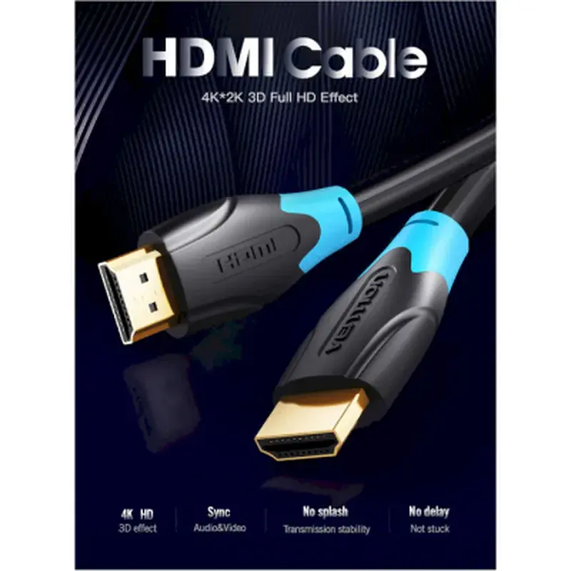 Кабель мультимедійний HDMI M to HDMI M 8.0m V2.0 4K60Hz Vention (AACBK) - фото 3