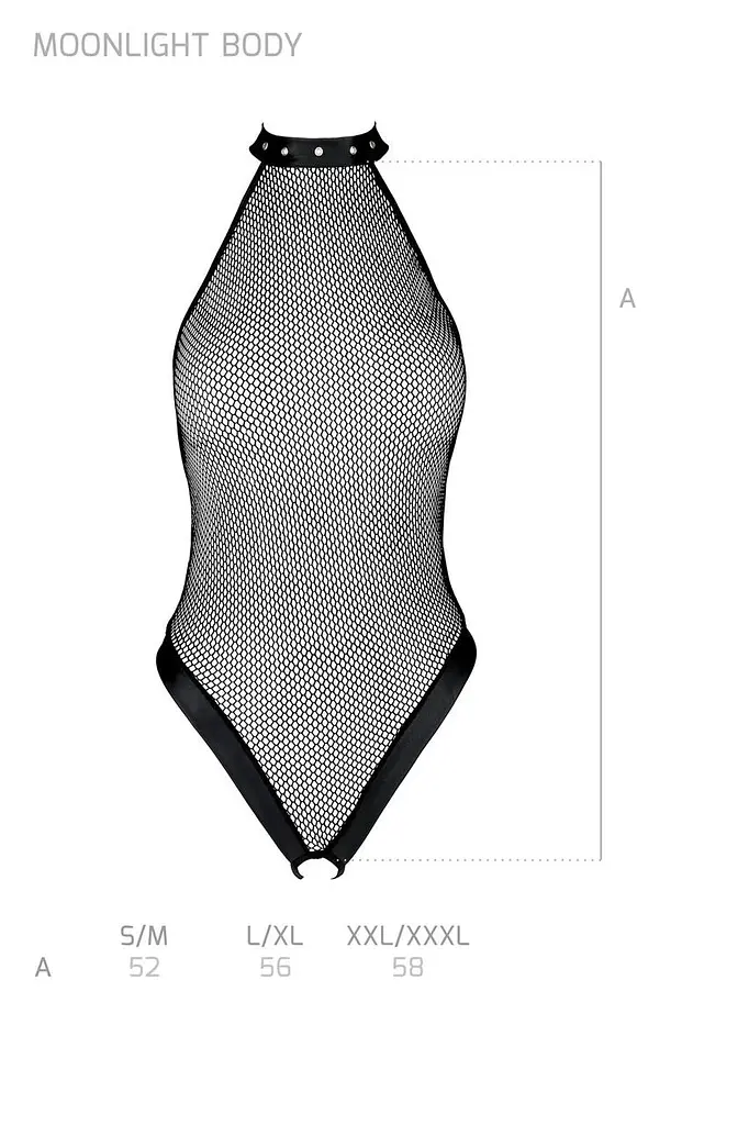 Боди-халтер с открытым доступом Passion MOONLIGHT Body L/XL black - фото 7