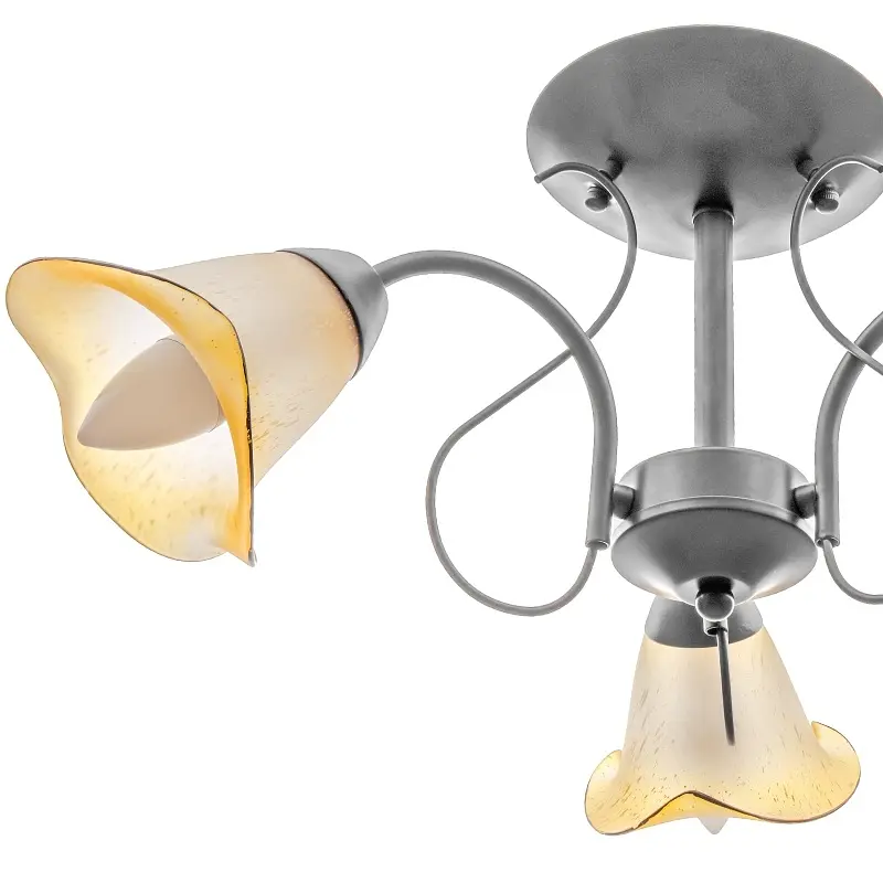 Люстра потолочная Brille в спальню E14 40W GY+YL (LK-574C/3) - фото 3