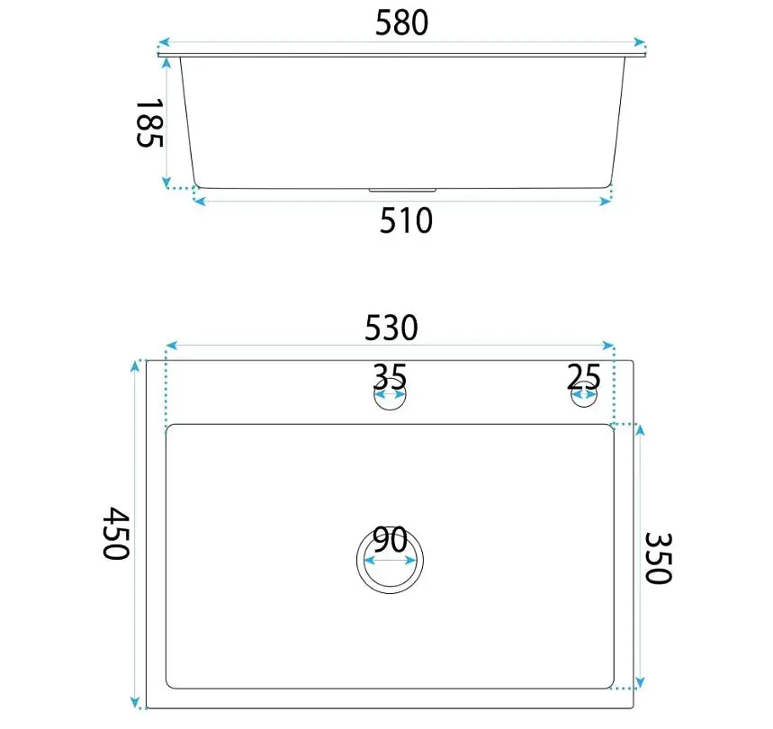 Кухонна мийка Rea Liam 580x450x185 мм brushed copper ZLE-06050 - фото 3
