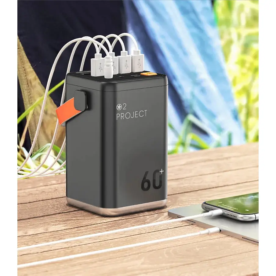 Повербанк O2 Project YT-2030b большой емкости с быстрой зарядкой Type C 60000 mAh 36W - фото 2