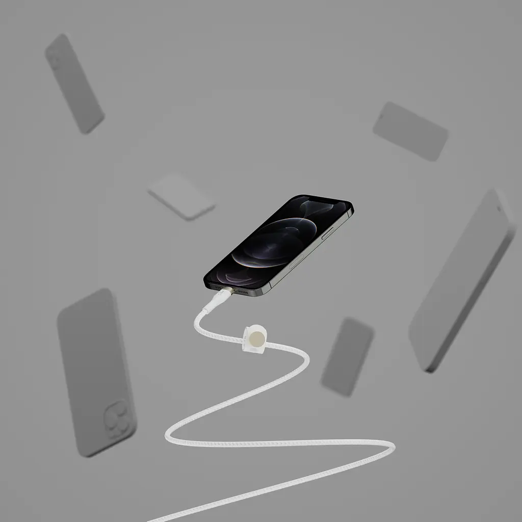 Кабель Belkin USB-C > Lightning заряджання/синхронізації 1м, Type-C, плетений, силіконовий, з ремінц teh0013624 - фото 6