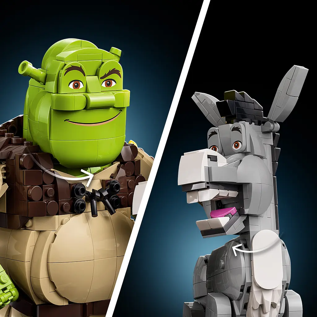 Конструктор LEGO Shrek Шрек, Віслюк і Кіт в чоботях 1403 ел. (72423) - фото 7