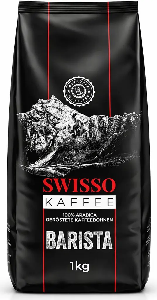 Кава в зернах Swisso Kaffee Barista 100% Arabica 1 кг натуральна зернова кава для кавомашини