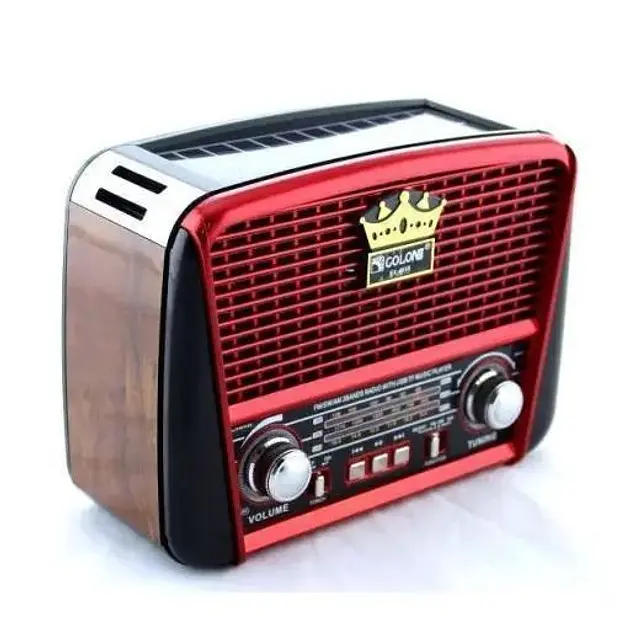 Радиоприемник Golon RX-455S Solar с солнечной панелью красной - фото 3