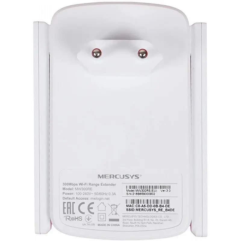 Wi-Fi повторювач - ретранслятор Mercusys MW300RE Range Extender 300Mbps Travel Router - фото 7