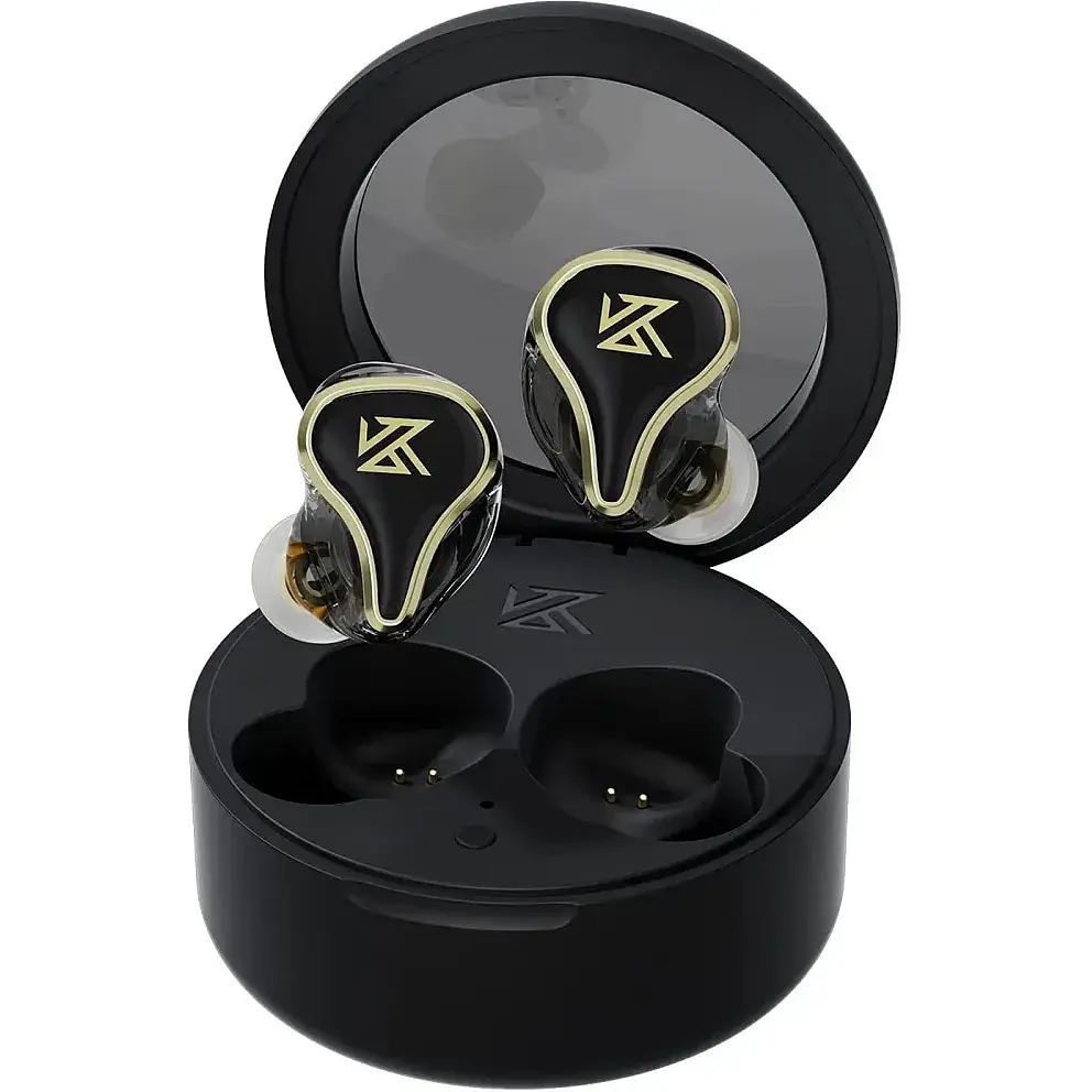 Беспроводные Bluetooth наушники KZ SK10 с игровым режимом черные - фото 4