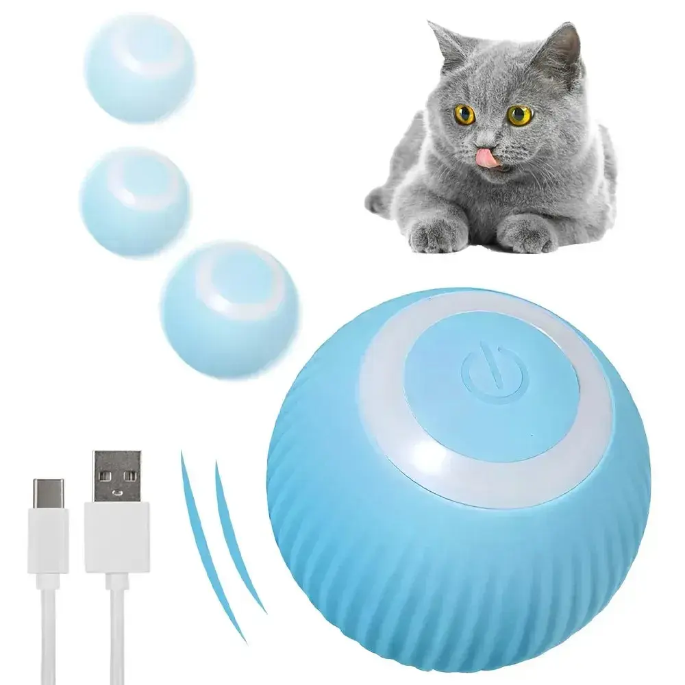 Інтерактивний бігаючий розумний м'ячик Idea для котів та собак USB  діаметр: 4,3 см вбудований акумулятор - фото 10