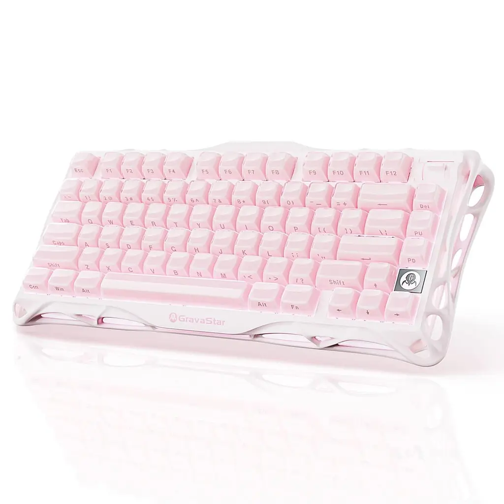 Клавіатура GravaStar Mercury K1 x Kailh Cherry Pink EN BT/WL/USB Sakura Pink (GSK1_P_PNK) - фото 14