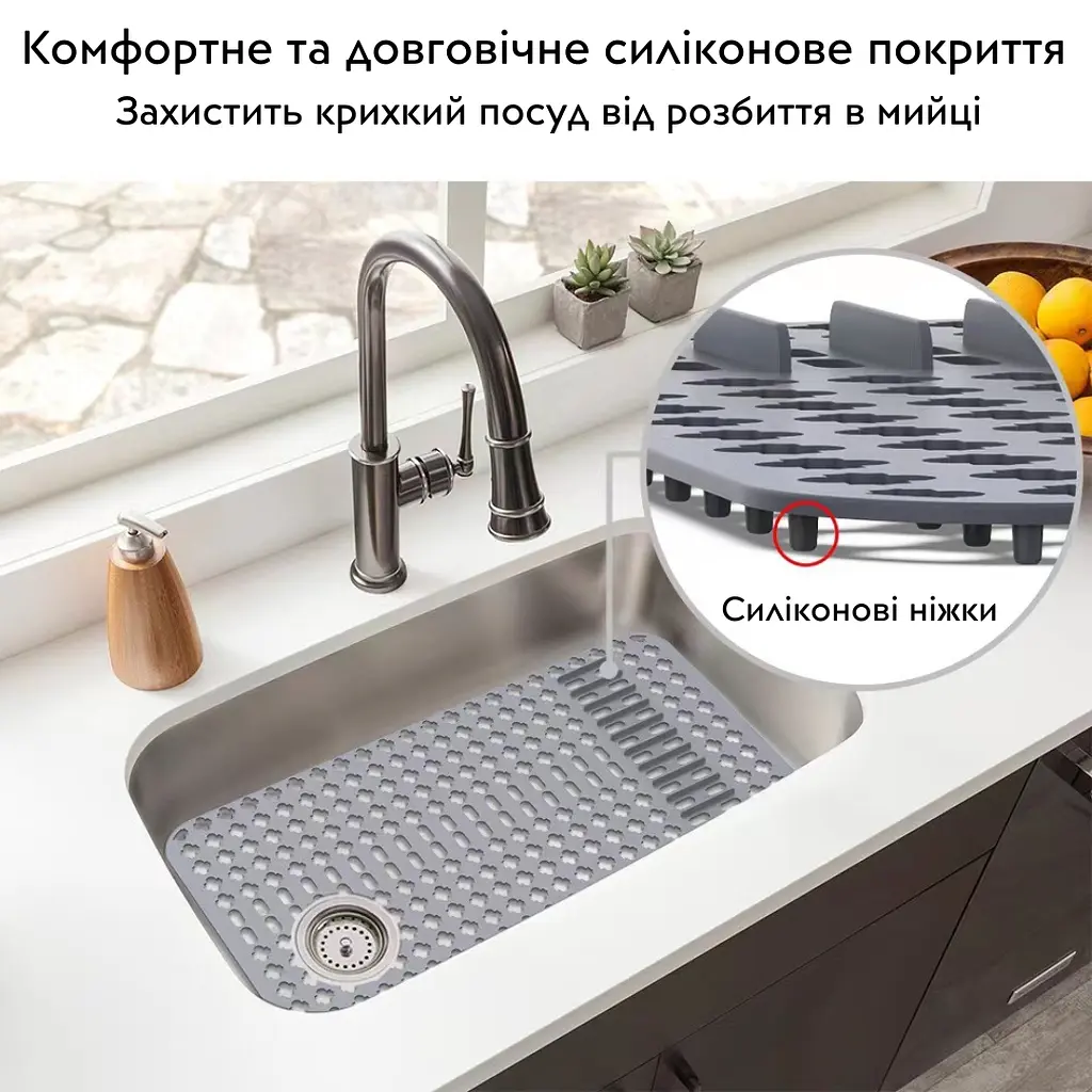 Силиконовый коврик в мойку термостойкий Nett SG-6433 - фото 2