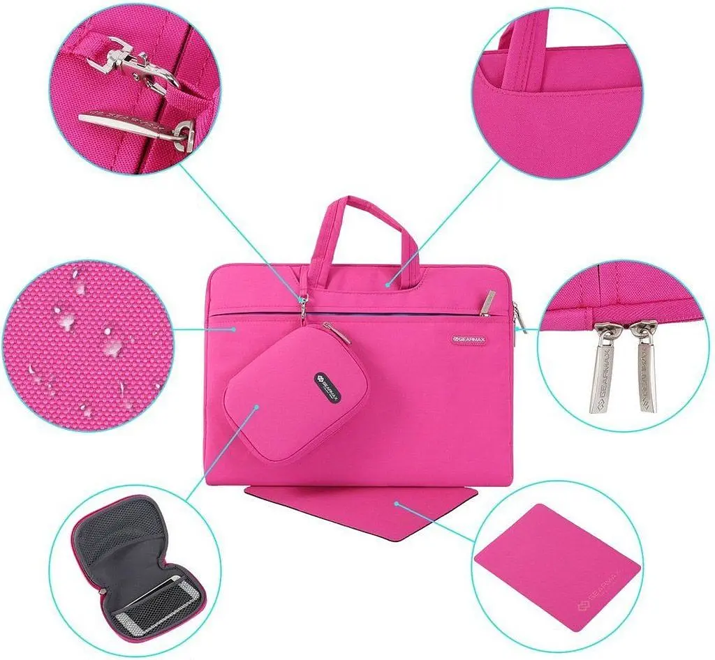 Сумка для ноутбука WiWU Campus Slim Case for MacBook 13` Pink Sand [88402] - фото 4