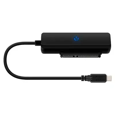 Адаптер Maiwo для підключ. HDD 2,5″ SATA II/III /SSD до портів USB3.1 GEN2 Type-C, пластик, чорний (K105AG2 чорний)