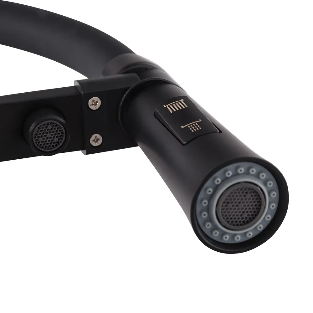 Смеситель для кухни Mixxus Premium Magnet 021 Black с гибким изливом MI6974 Черный матовый - фото 2