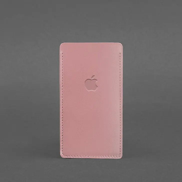 Кожаный чехол для iPhone 12 Розовый - фото 4