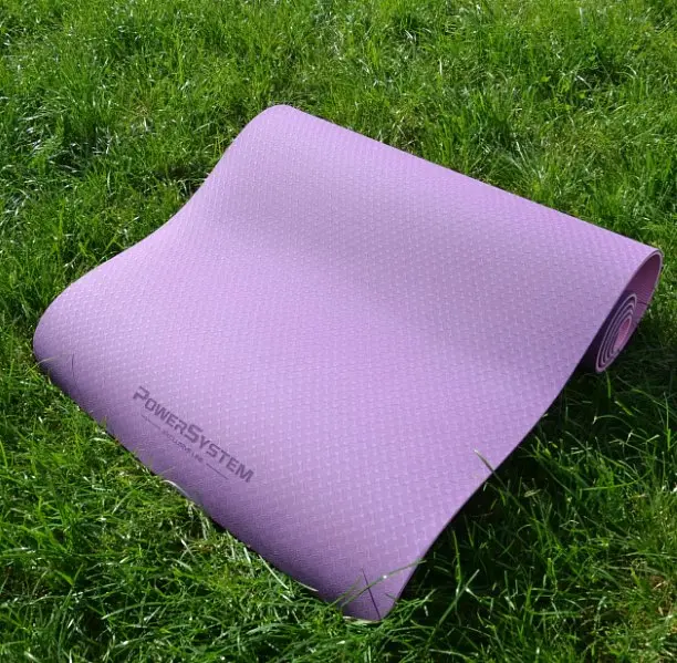 Килимок для йоги та фітнесу Power System PS-4060 TPE Yoga Mat Premium Purple (183х61х0.6) (4060PI-0) - фото 4
