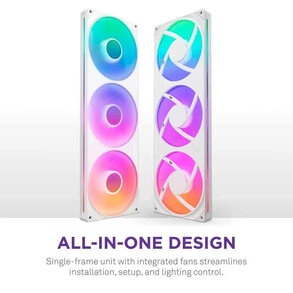 Вентилятор NZXT F420 RGB Core Fan Single Frame (RF-U42HF-W1) White - фото 8