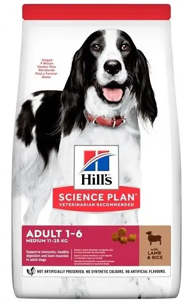 Сухий корм Hill's SP Canine Adult Medium Breed Lamb & Rice з ягнятком та рисом для дорослих собак середніх порід 2,5 кг - фото 1