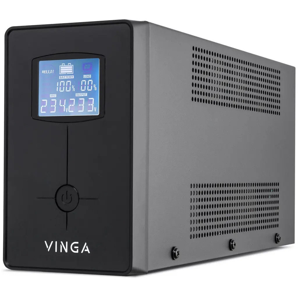 Пристрій безперебійного живлення Vinga LCD 1500VA metal case (VPC-1500M) - фото 3
