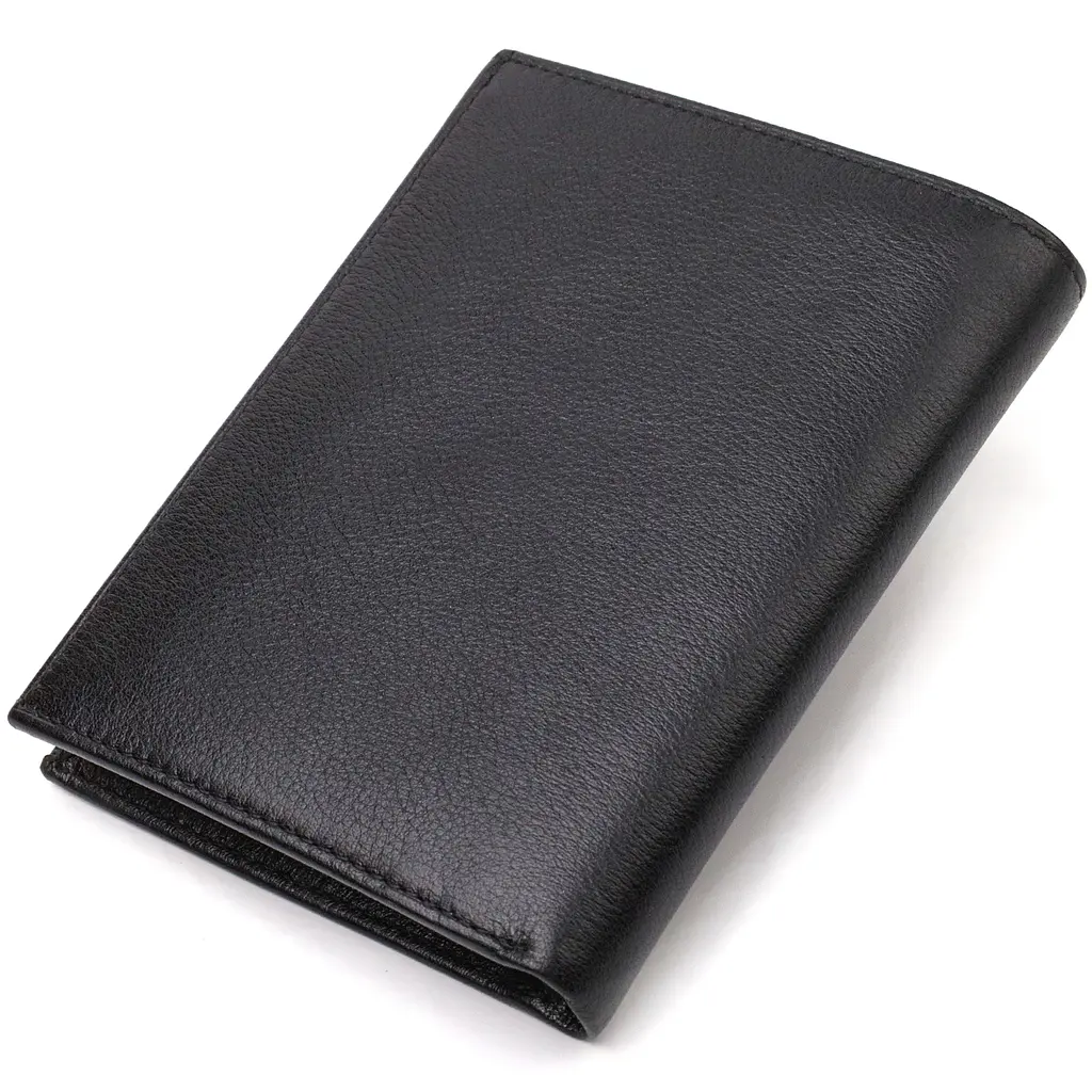 Мужской кошелек вертикальный из натуральной кожи Canpellini 10х13х1 см acs0029617 - фото 2