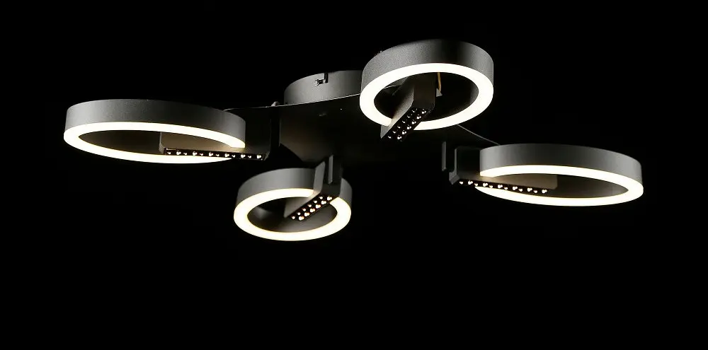 Світлодіодна люстра Splendid Ray L77046/4 LED (grey), сірий, білий, 40 Вт, від 8-16 м² - фото 3