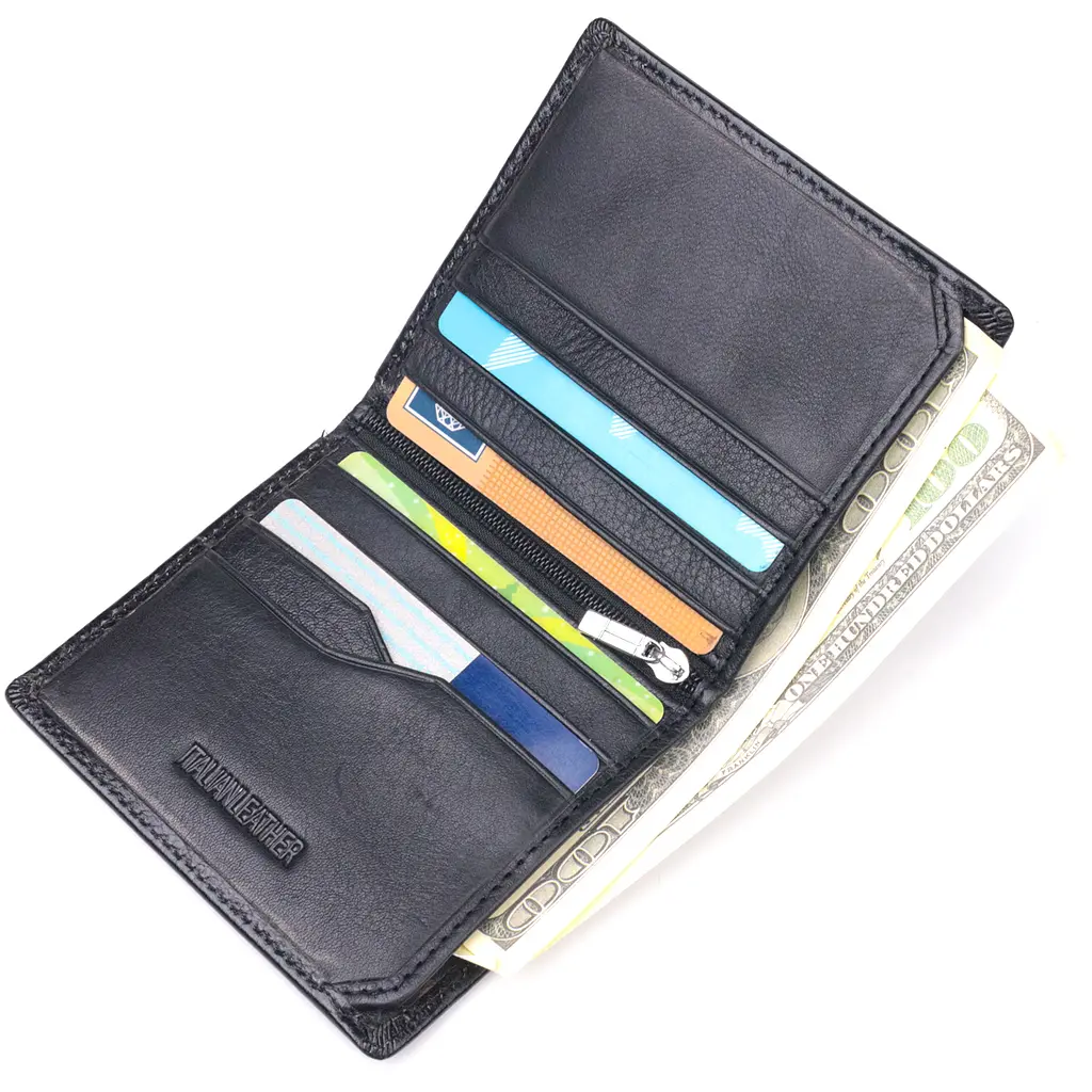 Чоловічий шкіряний гаманець ST Leather 9х10х1 см acs0024019 - фото 4