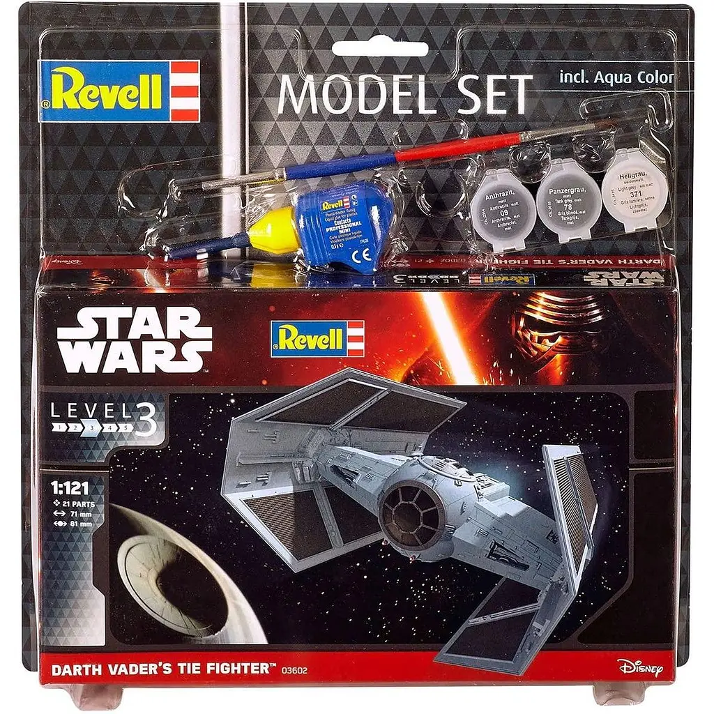 Сборная модель Revell Звездный СИД-истребитель Дарта Вейдера, уровень 2, 1:121, 21 деталь (RVL-63602) - фото 6