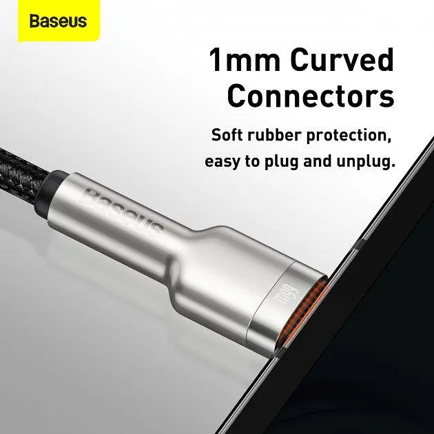 Кабель Baseus Cafule Cable USB to Type-C 66W 2m CAKF000201 Black - фото 6