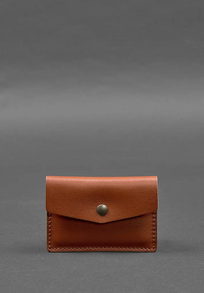 Кожаный кард-кейс 9.0 светло-коричневый краст - фото 2