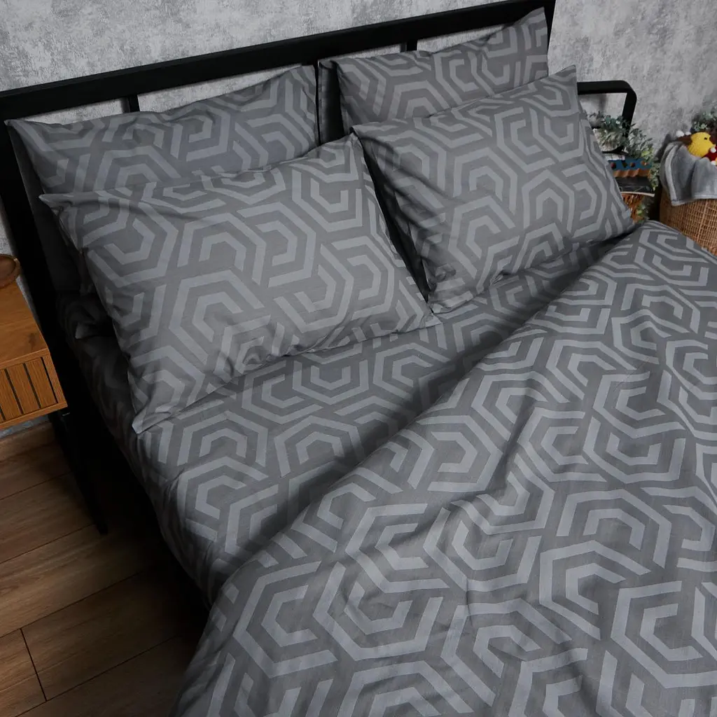 Комплект постільної білизни Moon&Star Бязь Gold Люкс Urban Style Сімейний 160х220х2 наволочки 2х70х70 - фото 3