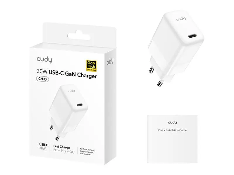 Мережевий зарядний пристрій CUDY 30 W (CH30_EU) - фото 2